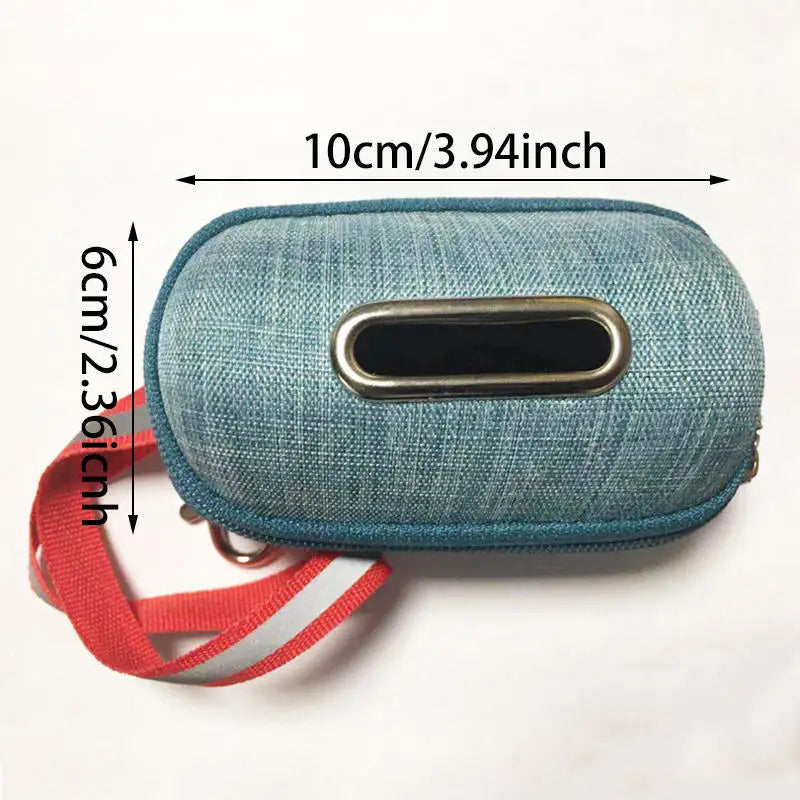 1/5pcs Canvas Dog Poop Bag Holder Outdoor Pet Waste Bag Dispenser with Carabiner Clip Animal Waste Collection Pouch
