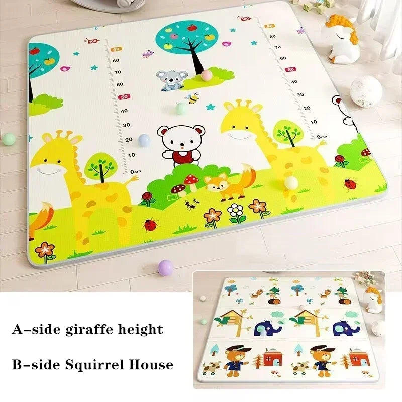 New 1CM EPE Crawling Play Mats Baby Activity Gym Folding Carpet Baby Game Mat for Children's Safety Mat Rug Non-toxic 200x180cm