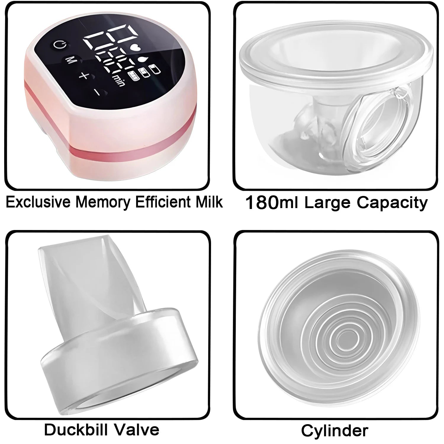 Electric Wearable Breast Pump - 9 Levels & 3 Modes, Hands-Free BPA-Free LCD Display, Painless Wireless Breastfeeding for Moms