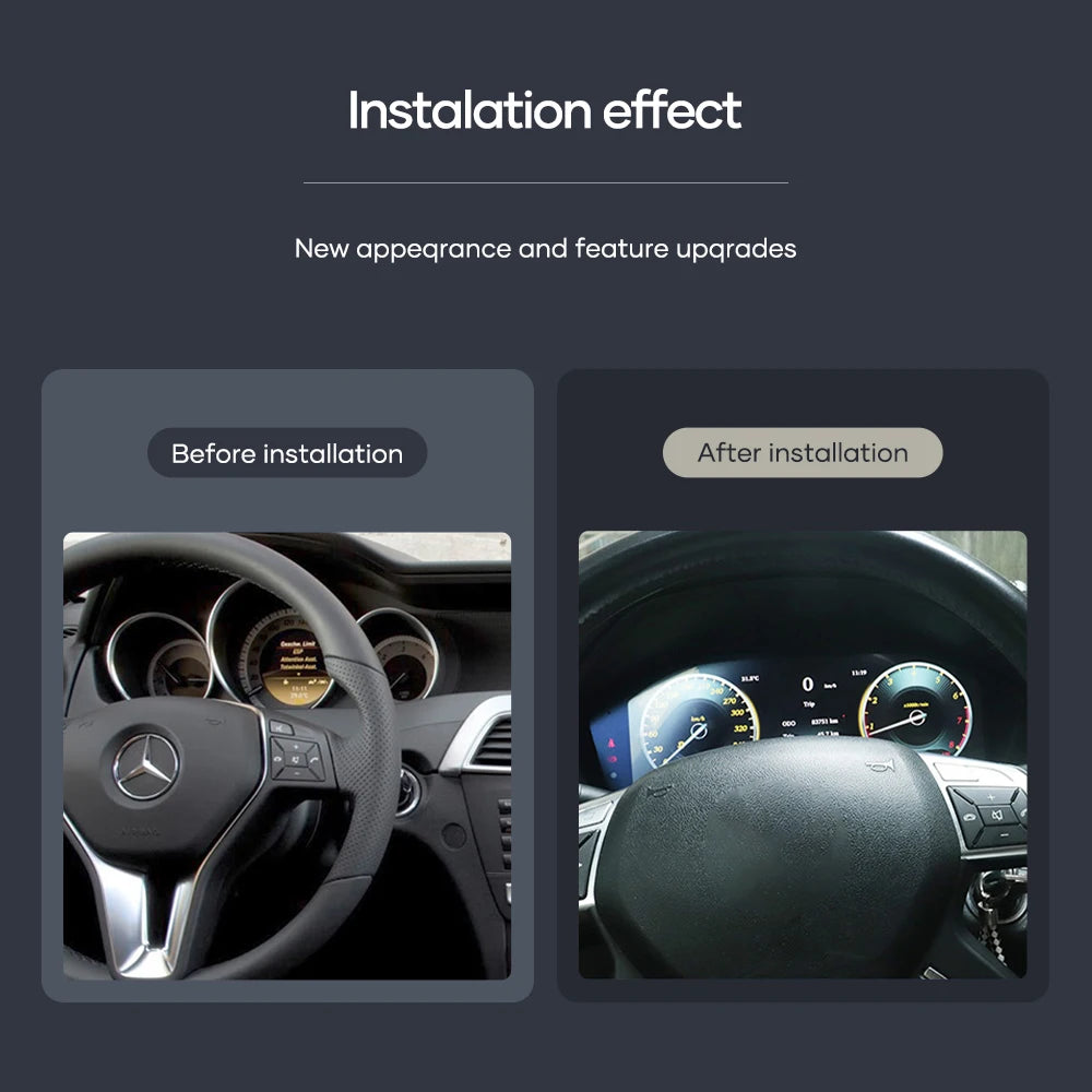 12.3''  Instrument Paneel Cockpit For  Benz C GLC S205 W205 V205 117 X253 2015-2018 Ntg5.0 4.5 5.5Auto Digital Dashboard Cluster