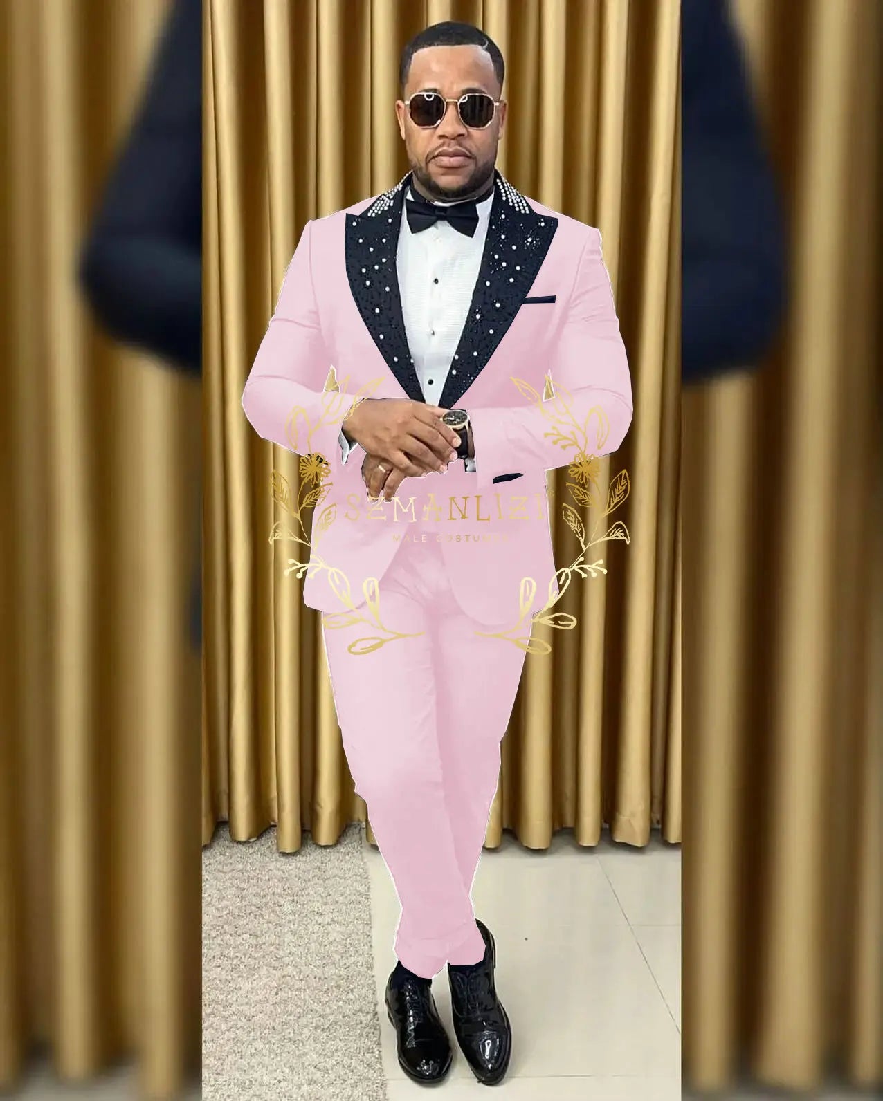 Smoking perler noir 2 pièces collection 2025