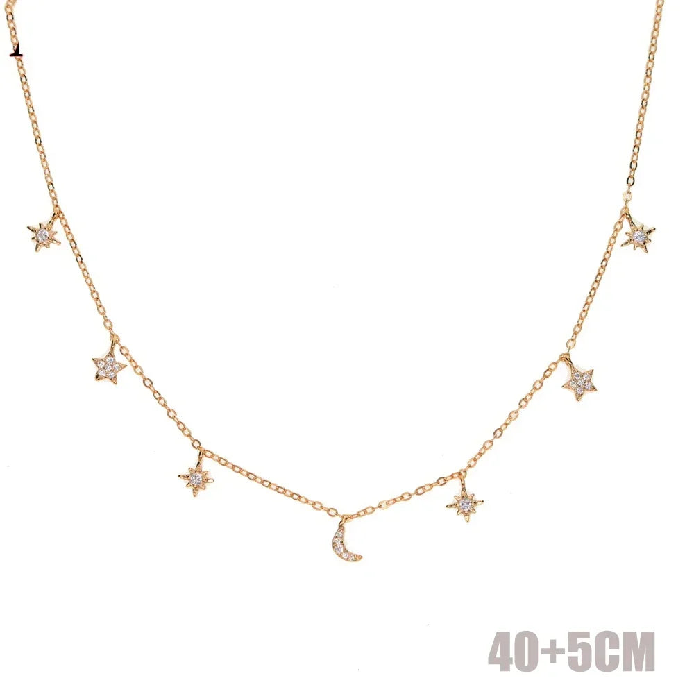 قلادة تشوكر أنيقة من الفضة الإسترلينية 925 بتصميم بسيط ودقيق مرصعة بأحجار الزركونيا المكعبة، مصنوعة من الذهب، للنساء، مجوهرات أنيقة