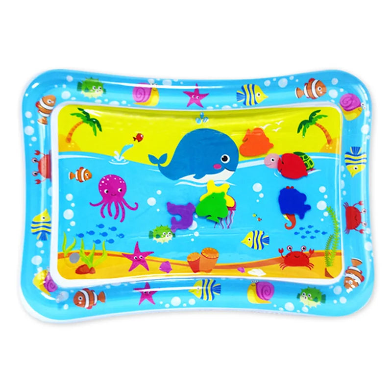 1pc Blue Whale Inflatable Playing Mat PVC Baby Play Water Mat Toddler Pad Kids Early Education Activity Toys Mat Cushion Gift