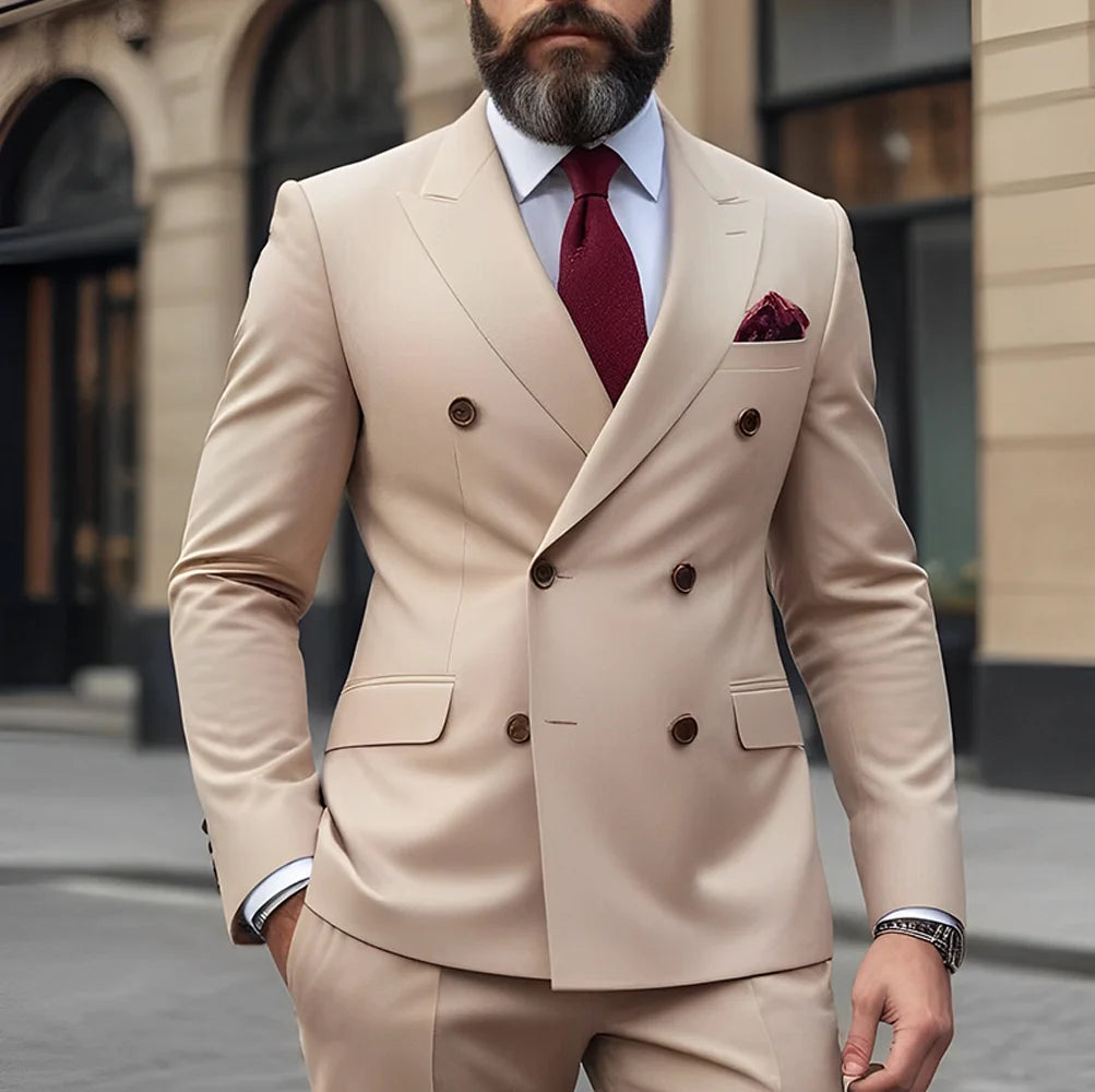 Ensemble de costume 2 pièces double boutonnage