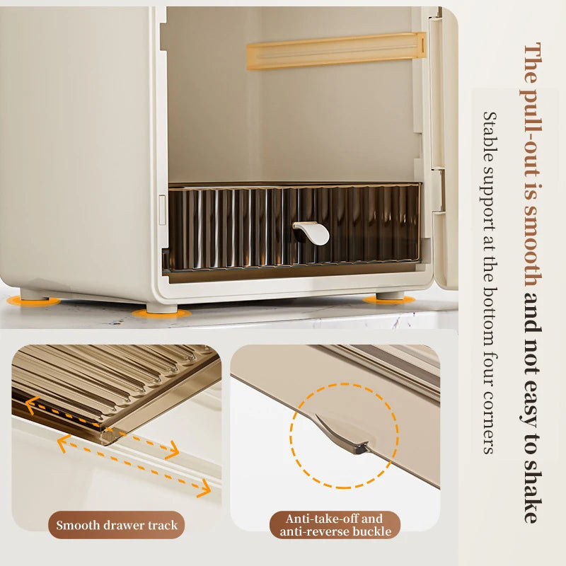 Desktop Cosmetic Storage Cabinet Large Capacity Drawer Makeup Organizer Box Luxury DustProof Perfume Lipstick Skincare Holder