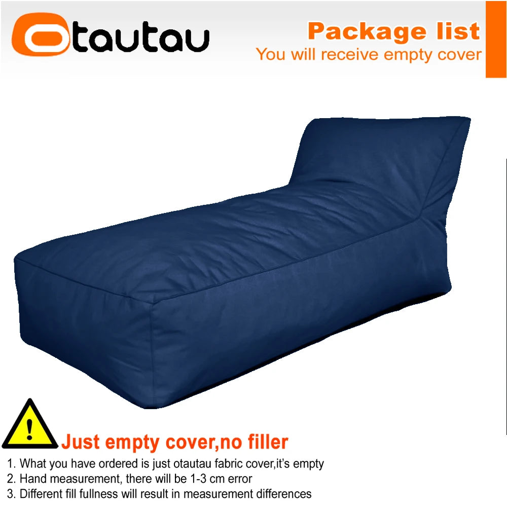 OTAUTAU Outdoor Oxford Bean Bag Lounger Cover Swim Pool Float Sofa Bed Pouf SF508【No Filler!Need To Buy Filler By Yourself !】