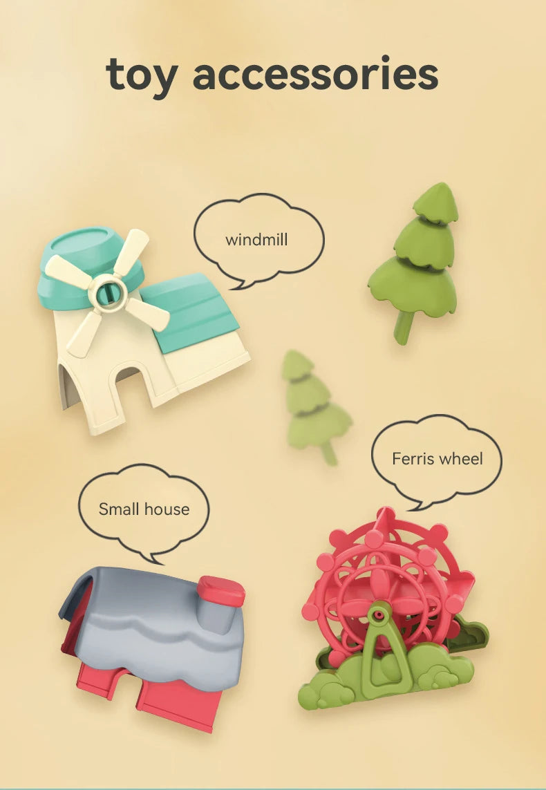 Baby Bath Toys DIY Assembling Track Bathroom Bathtub Kids Slide Paradise Play Water Toy Set Duck Slide Toy For Children Toddler