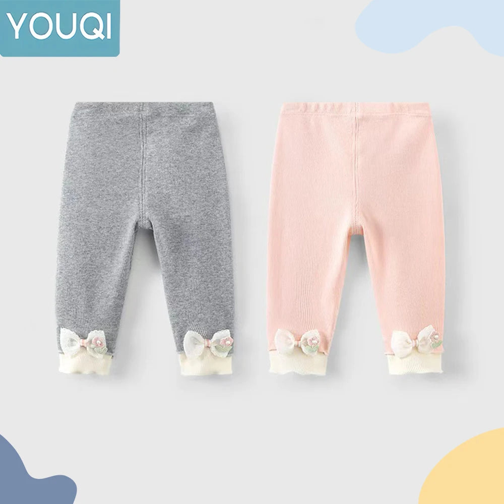 1 Piece Baby Pants New Spring and Autumn Baby Girls' Outdoor Casual Versatile Sweet Leggings