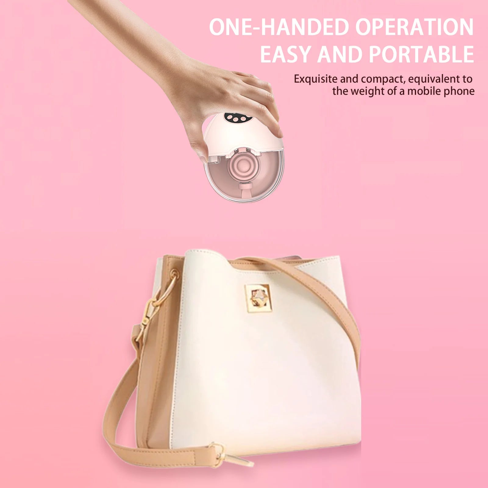 Hands Free Breast Pump 4 Modes 12Levels Auto Stop Wearable Breast Pump BPA-free Safe Double-Sealed Electric Cordless Breast Pump