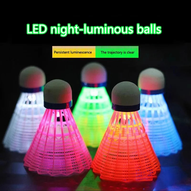 5/10Pcs LED Badminton Lighting Balls Luminous Badminton Shuttlecocks Sports Night Glowing Training Badminton Balls Dark Games