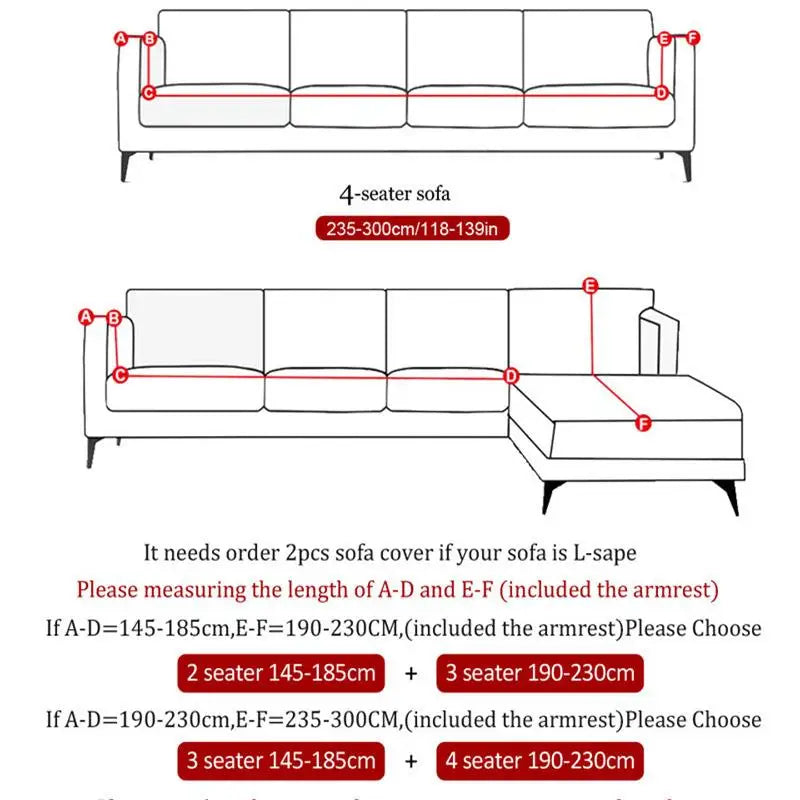 Winter Christmas Flannel Sofa Cover Anti-Slip All-Inclusive Universal Sofa Cover In One Straight Row Sofa Cushion Decor Home
