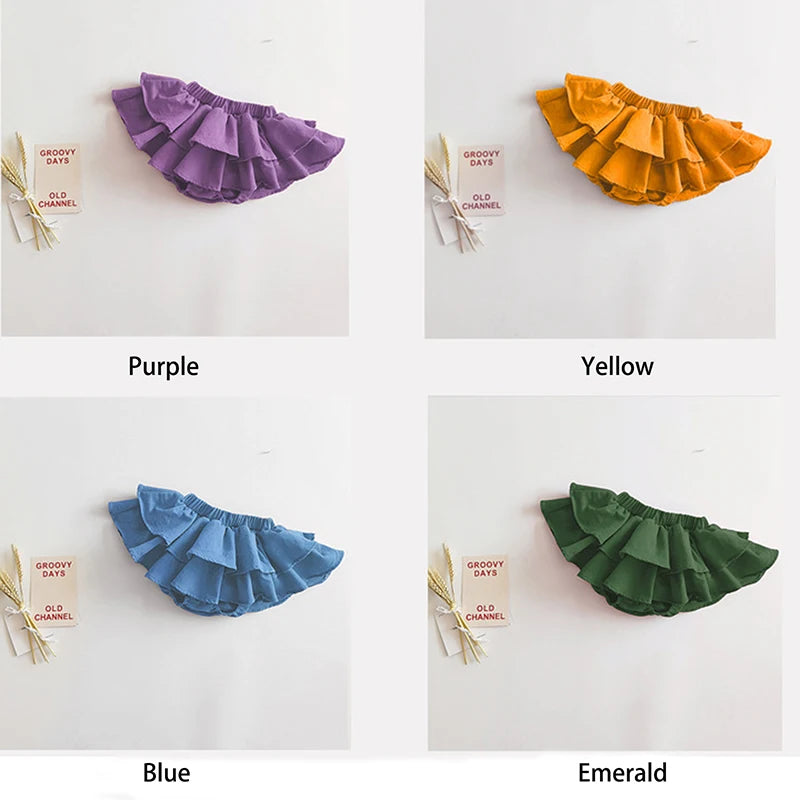 Christmas Baby Girls Skirt Pants Vintage Princess Girls Bloomers Toddler Girls Clothing Children Tutu Skirt 0-4 Years