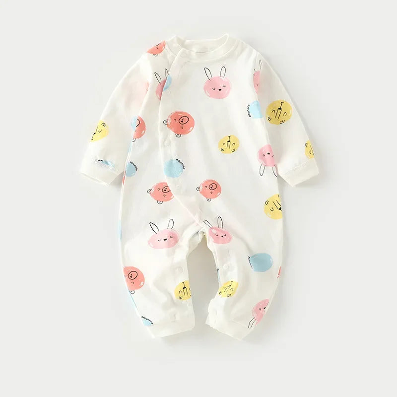 Newborn Baby Bottoming Climbing Clothes Autumn Pajamas Super Cute Baby Bodysuit Spring and Autumn