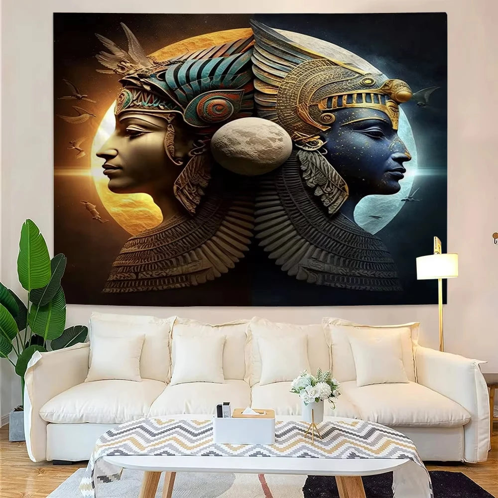 VIKAMA Ancient Egyptian Tapestry Holy Beetle Elephantine Scandinavian Style Living Room Room Decoration