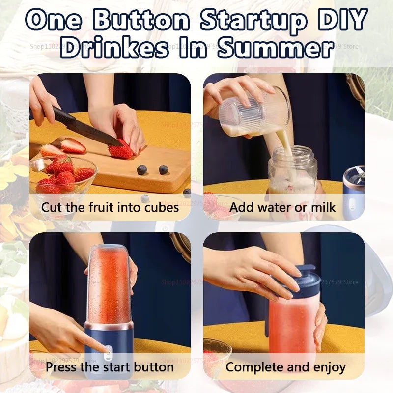 Household Multifunction Juice Blender Fresh Juice Smoothie Blender 6 Blades Portable Fruit Juicer Food Milkshake Juice Maker