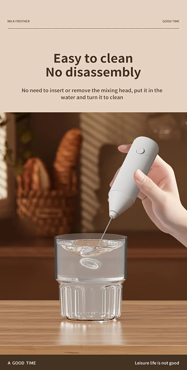 Handheld Wireless Electric Blender Milk Foamer Coffee Whisk Mixer Egg Beater Mini Frother Handle Stirrer Cappuccino Maker Tools