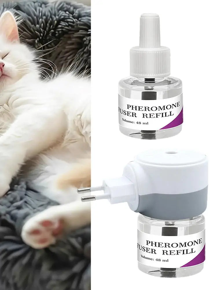 Pet Pheromone Diffuser To Calm Cats Long-Lasting Cat Pheromone Diffuser Quiet Comfort Supplies Stress Plug For Travel Kitten
