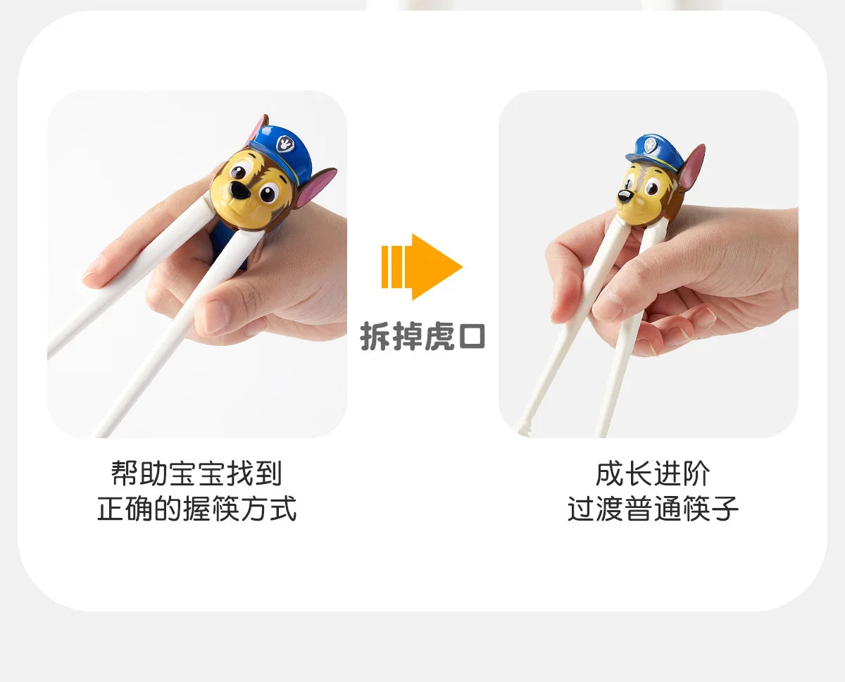 Paw Patrol Kid Chopsticks Chase Skye Cute Cartoon Good Quality Training Chopsticks Toddlers Spoon Fork Tableware Boys Girls Gift
