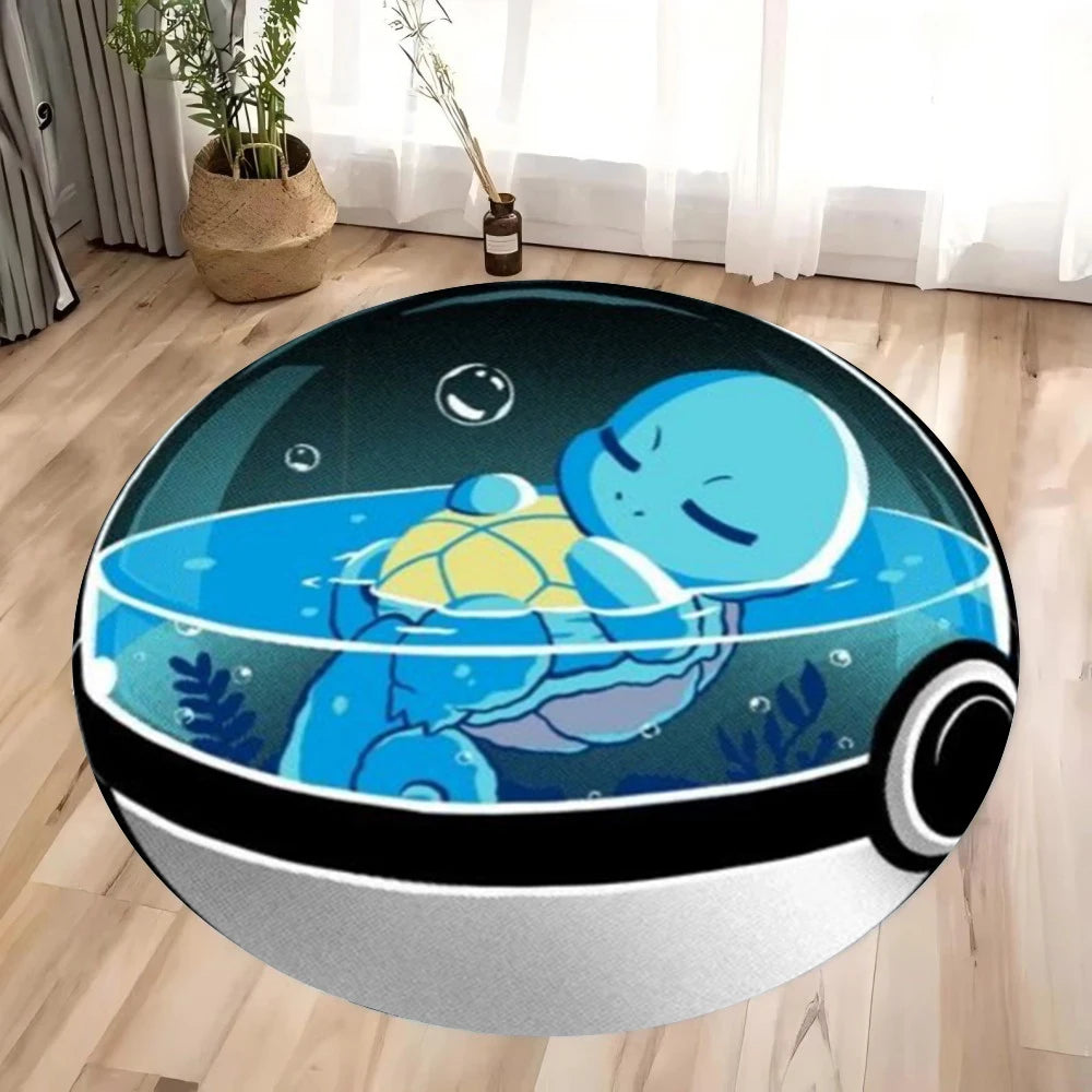 Pokemon Pokeball Charmander Pikachu Electric Mat Cute Colorful Magical Crystal Decorative Carpet Rug Kids Room Home Rug Mat