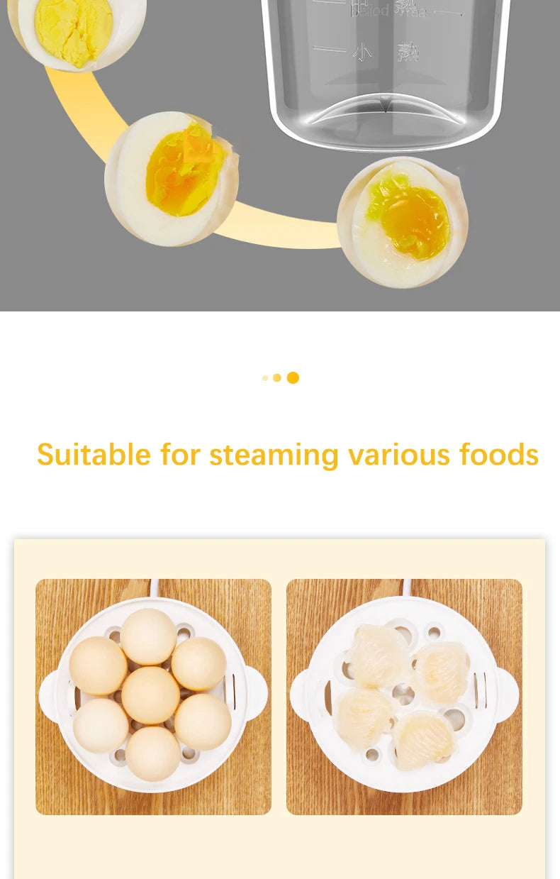 Egg Cooker Multifunctional Electric Egg Boiler Double Layers Egg Cooker Mini Steamer Poacher Kitchen Cooking Breakfast Machine