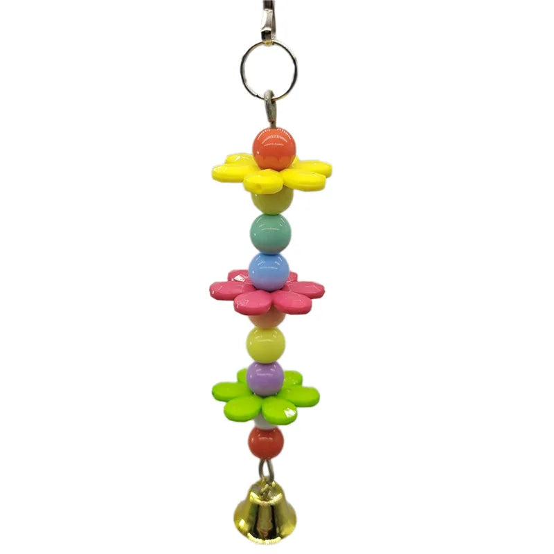 Parrot Toys Colorful Wooden Bird Supplies Unique Shape Diverse Ways To Play Complete Variety Large Parrot Bite Bird Toys