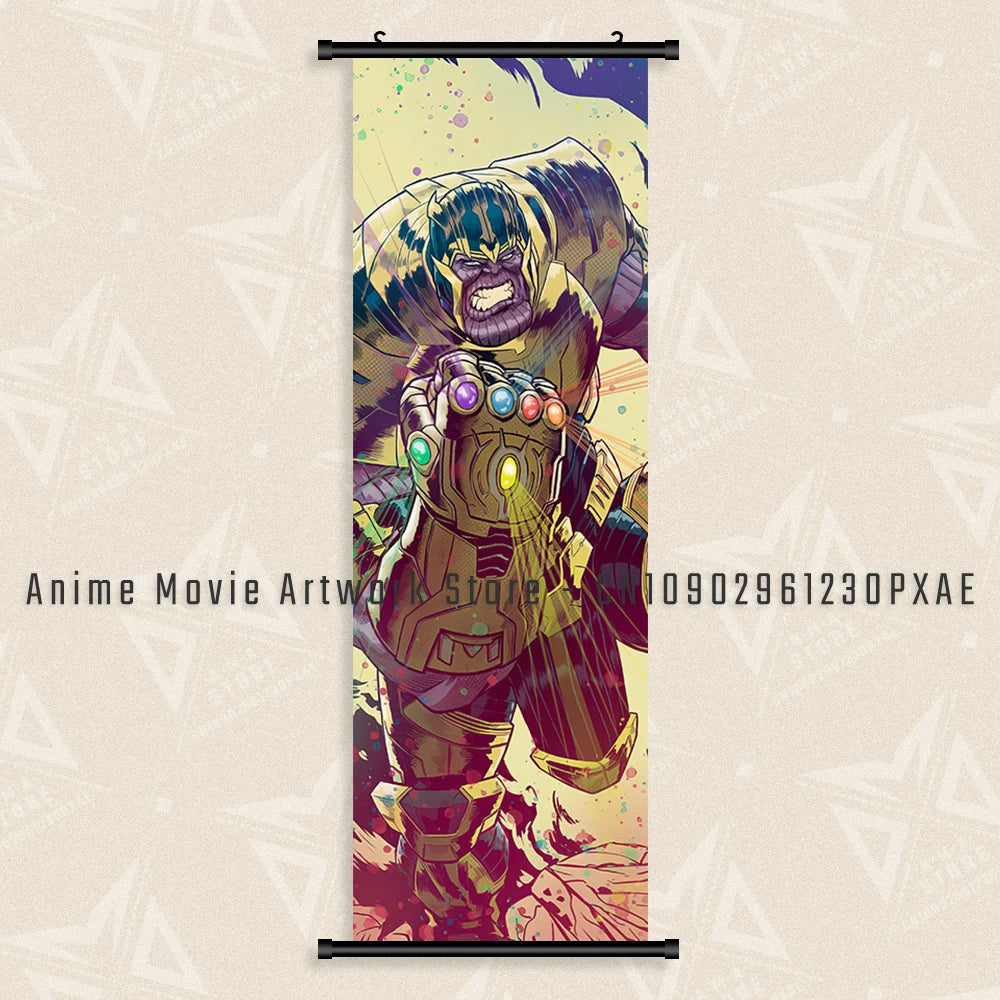 Marvel The Avengers Wall Art Scrolls Pictures Movie Characters Poster Hanging Painting Iron Man Canvas Print Home Decor Mural