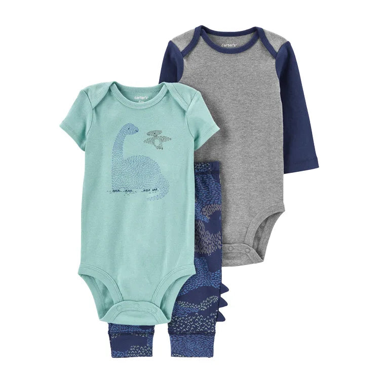 3Pcs Baby Clothes Set Cartoon Bodysuits Pp Pant Fashion Newborn Cotton Jumpsuit Pants Kids Toddler Rompers Clothing 6-24M