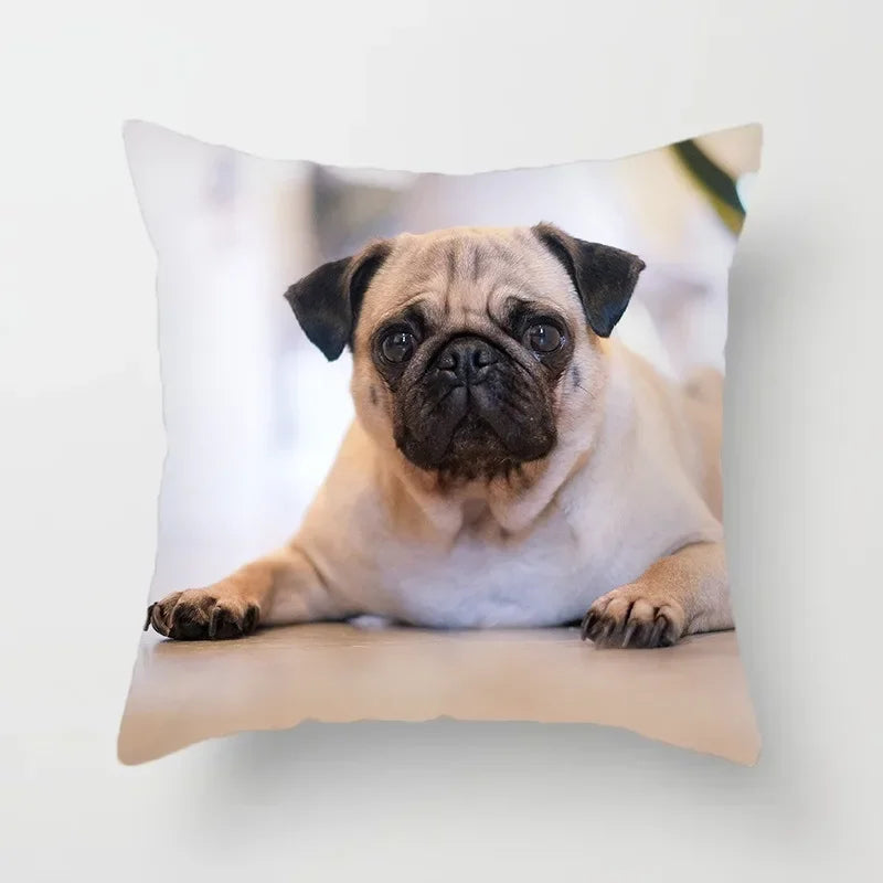 Golden Retriever Pet Dog Pattern Printed Pillow Cover Fashionable Luxury Home Decoration Office Seat Cushion Cover