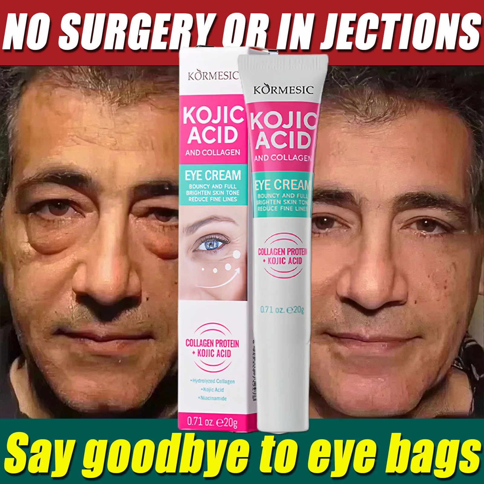 Collagen Anti Wrinkles Eye Cream Remove Eye Bags Lifting Firming Skin Fade Fine Lines Puffines Brightening Eye Care Massage Gel