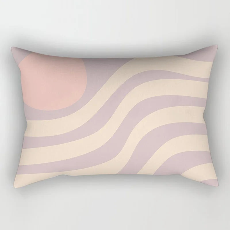 Soft Waist Pillowcase Morandi Geometric Artistic Pattern Household Bedroom Bed Pillowcase Nordic-style Decorative Pillowcase