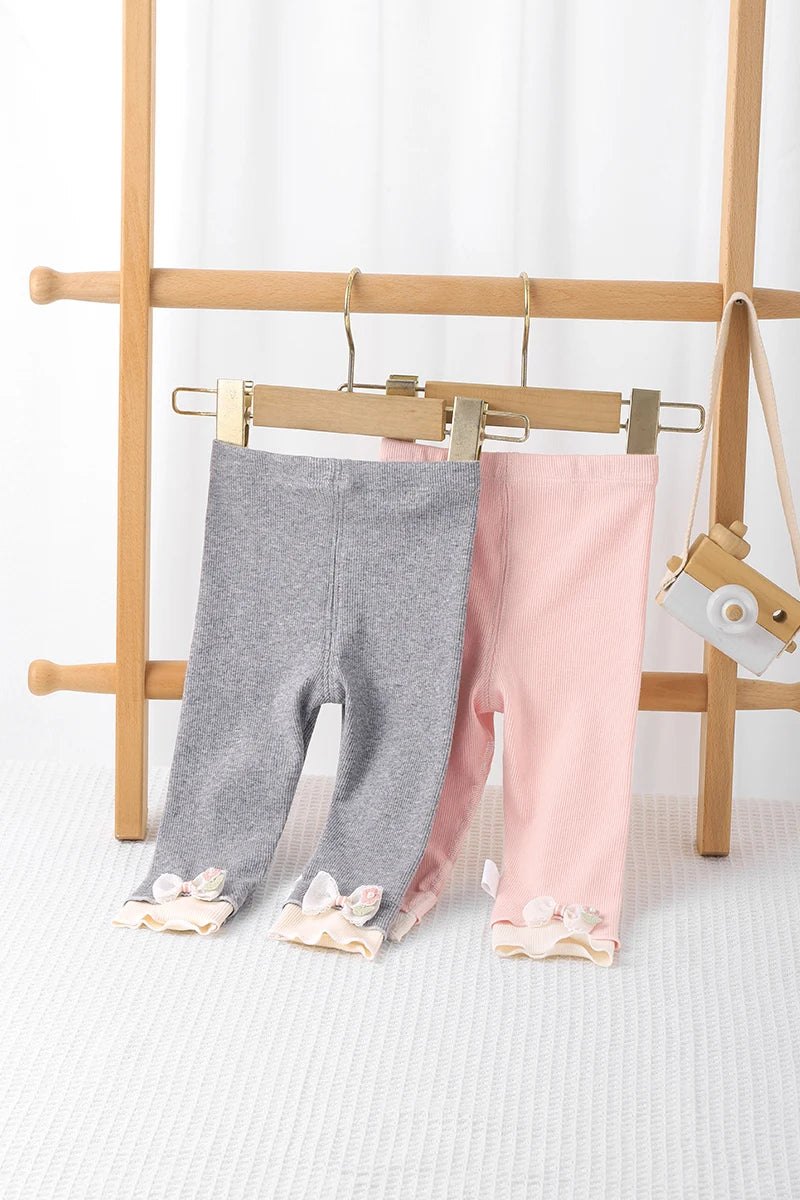 1 Piece Baby Pants New Spring and Autumn Baby Girls' Outdoor Casual Versatile Sweet Leggings