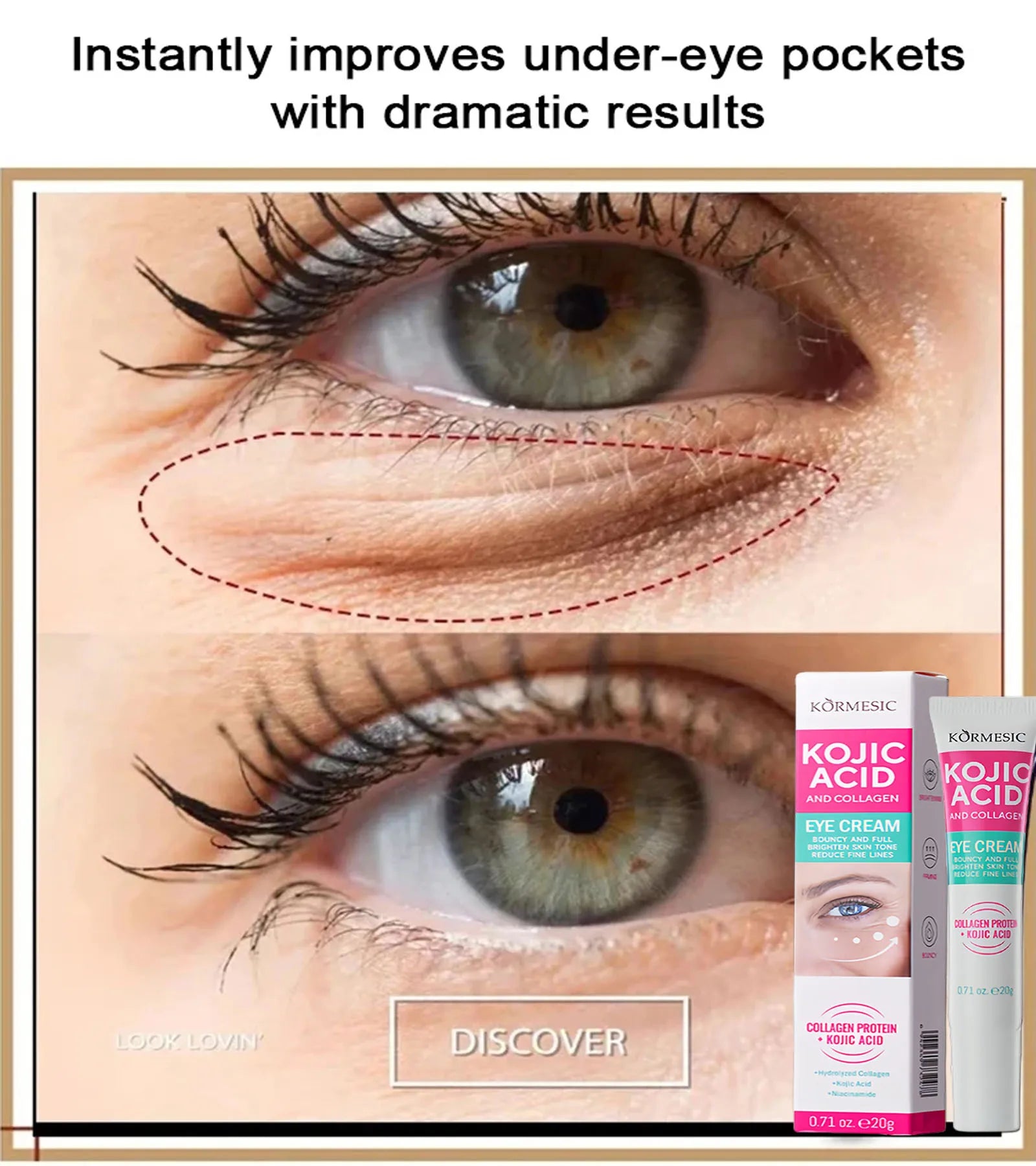 Collagen Anti Wrinkles Eye Cream Remove Eye Bags Lifting Firming Skin Fade Fine Lines Puffines Brightening Eye Care Massage Gel