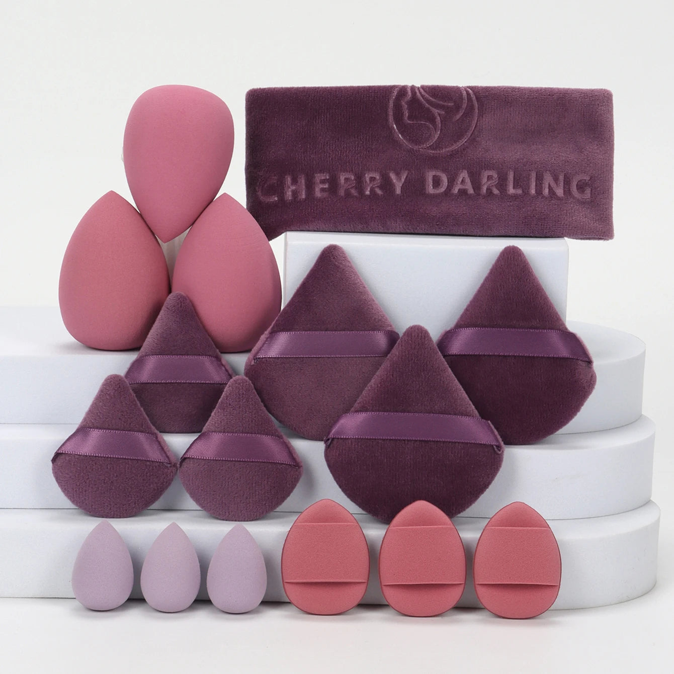 Casual Hairband 16-Piece Set, Face Wash, Facial Cleansing, Makeup Removal, Travel, Suitable for All Skin Types