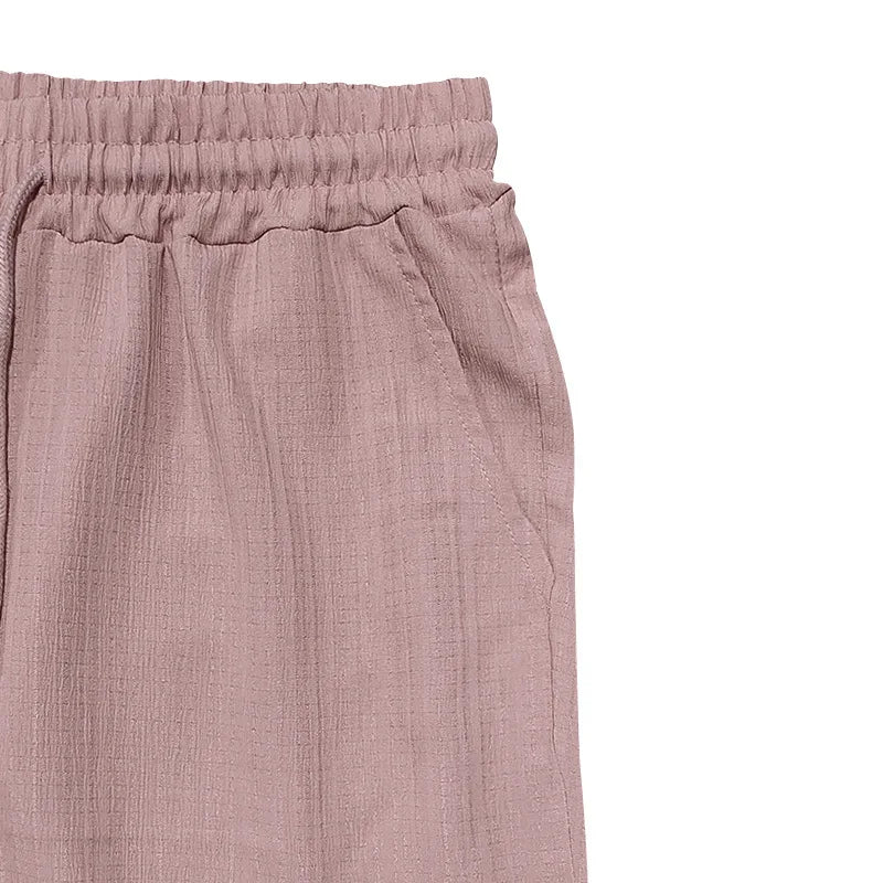 Summer European and American Style Men's Clothing Short Sleeve Cardigan Suit Men's Casual Loose Short Sleeves Shorts Beach Suit