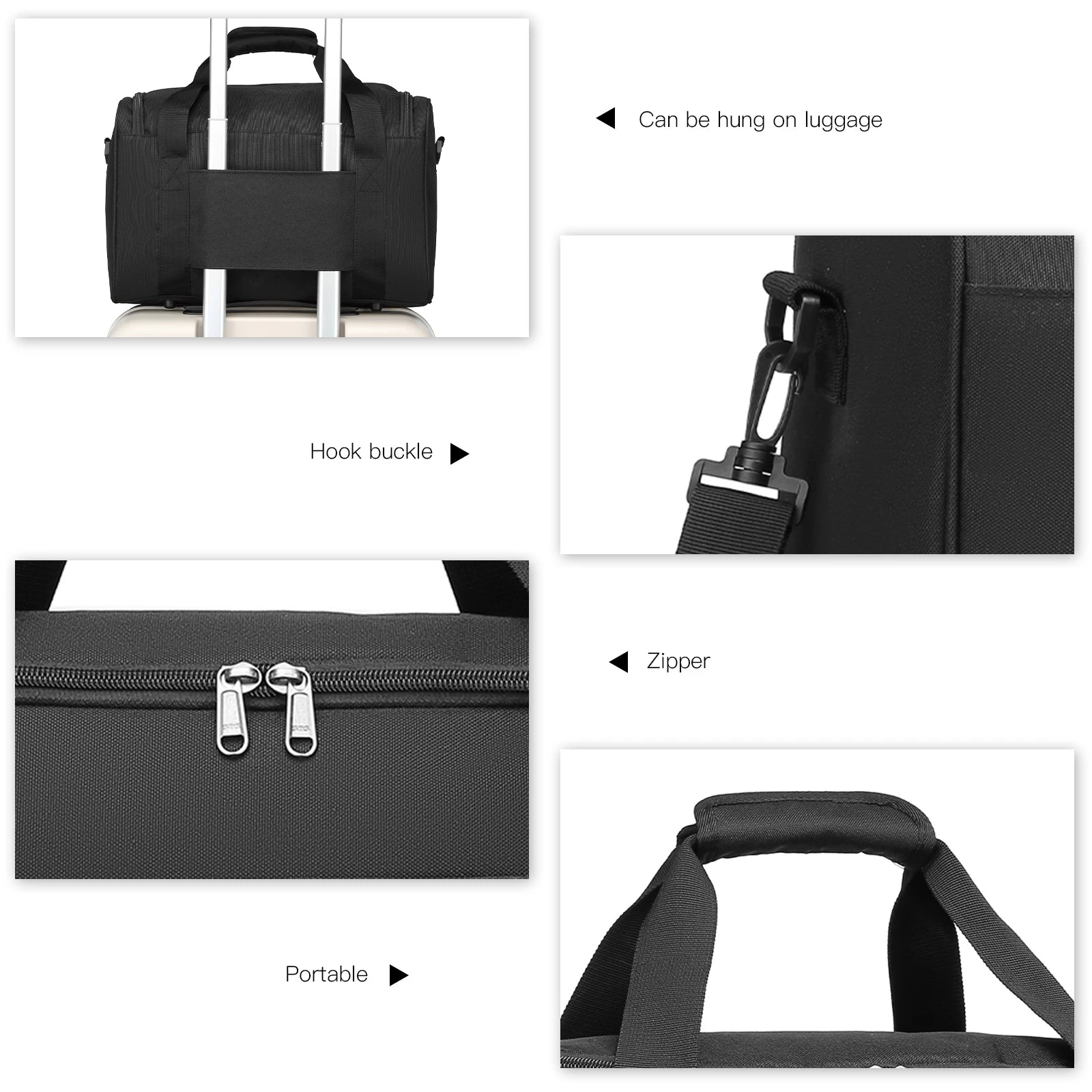 KONO 40x20x2 5 hand luggage bag for Ryanair, travel bag for airplane, men and WOMEN'S Weekender, maximum size with