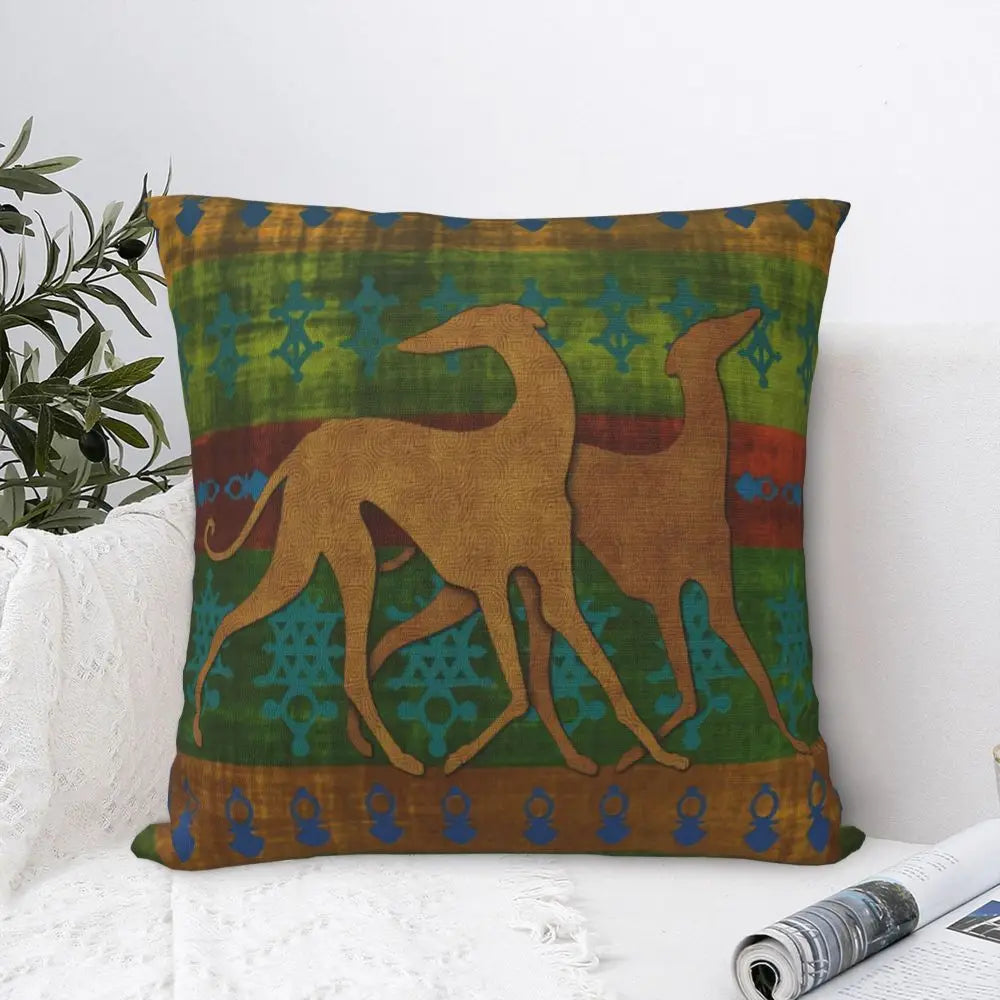 Custom Cute Whippet Greyhound Pillow Case Decor Home Hound Dog Luxury Cushion Cover Car Pillowcase