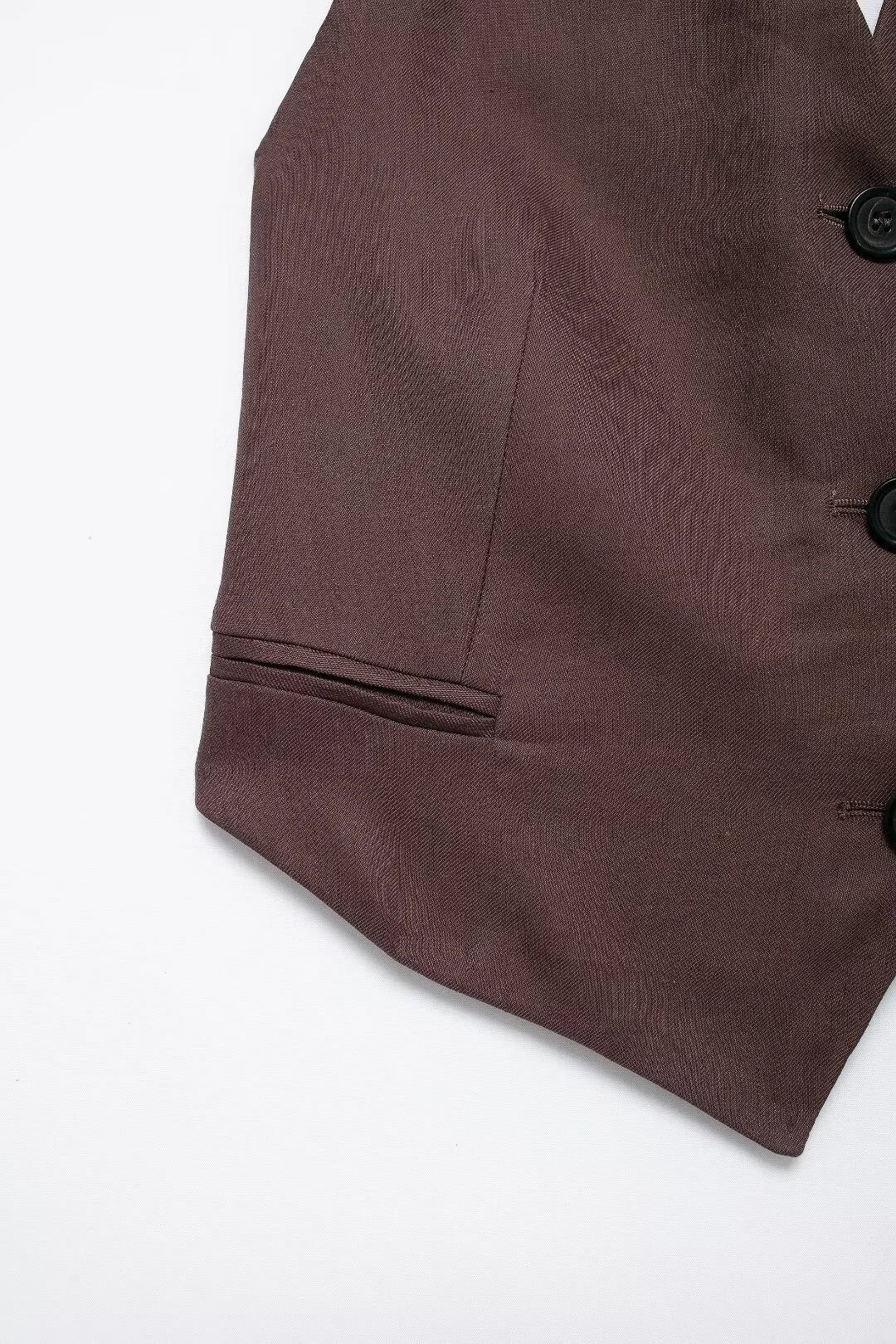 KONDALA Vintage Chic Women Suit Solid Halter Backless Vest Straight Button Loose Pants Fashion 2025 Autumn Office Lady Set