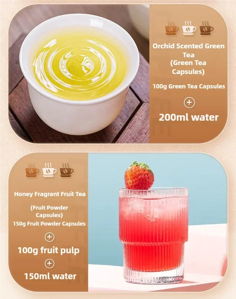 Portable electric coffee machine is suitable for ground coffee and KCUP capsules, but it does not have a heating function