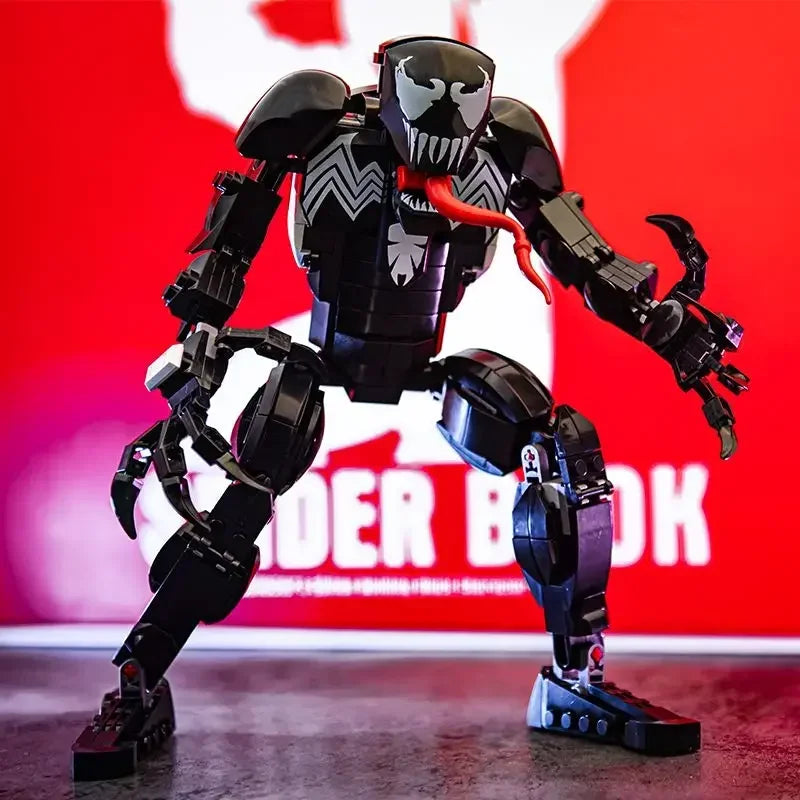 Marvel Captain America  Iron Man Venom Wolverine Thor Black Panther Thanos Doll Mecha Man Doll Building Block Assembly Toy Model