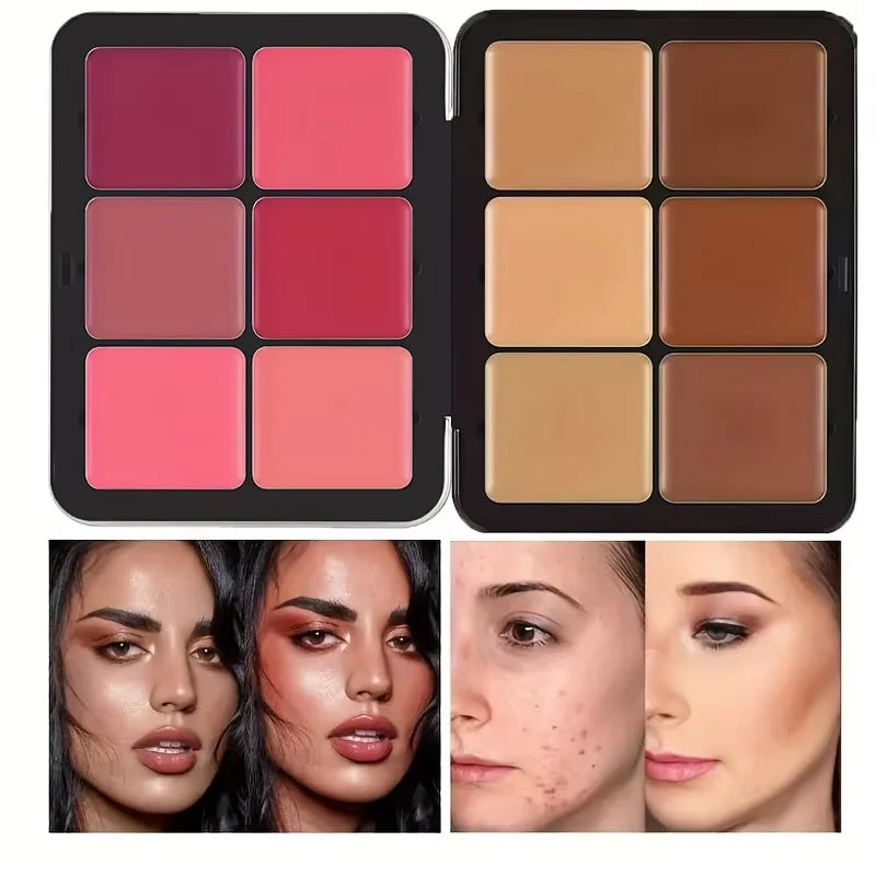 Palette 12 couleurs  blush crème matte highlight contour
