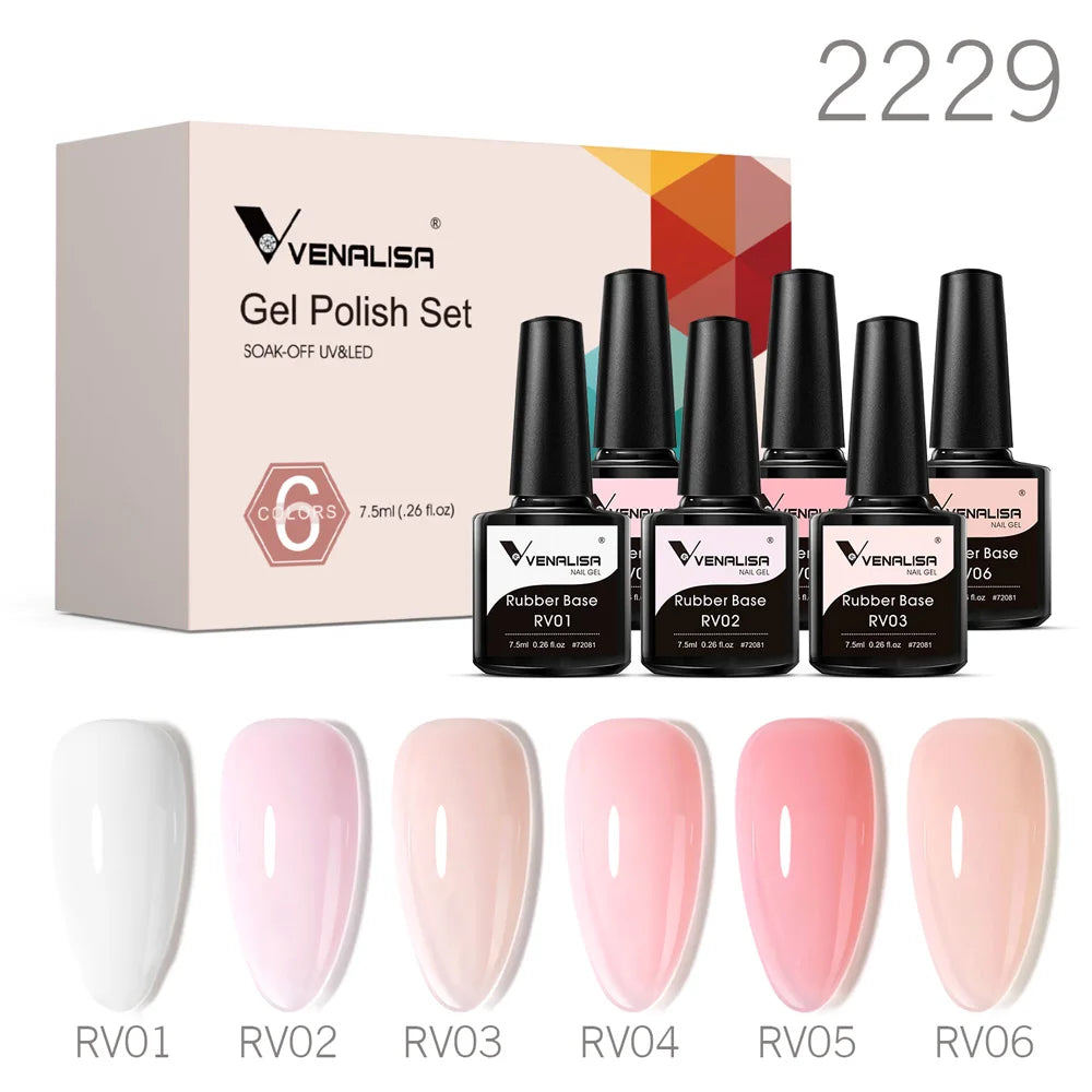 6pcs/kit VENALISA Collection de couleurs de Noël Ongles d’hiver