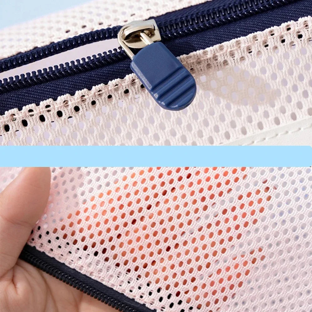 Cosmetics Storage Bag Large Capacity Mesh Bag Quick Dry Travel Beach Storage Bag Portable Swimming Bag Fashionable Mesh Wash Bag