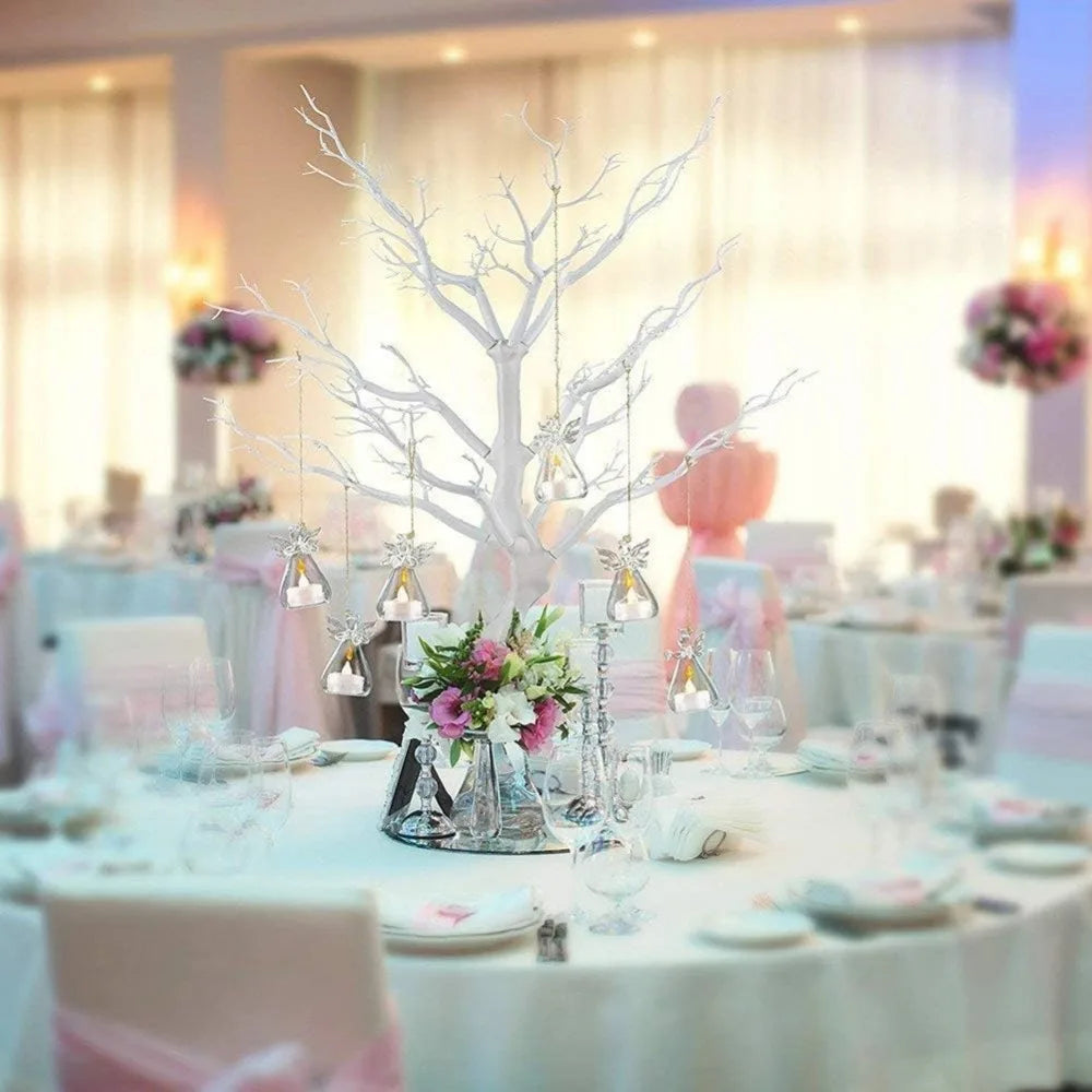 6/12 قطعة من حاملات الشموع الزجاجية الكريستالية اللطيفة على شكل ملاك لطاولة حفلات عيد الميلاد وعيد الشكر والنباتات الهوائية