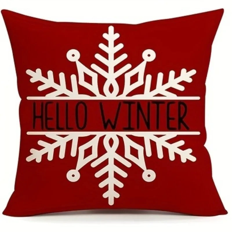 Christmas Pillow Cover Holiday Decoration Preferred 18x18 inches Skin-friendly and soft Multiple patterns Sofa Home Decoration