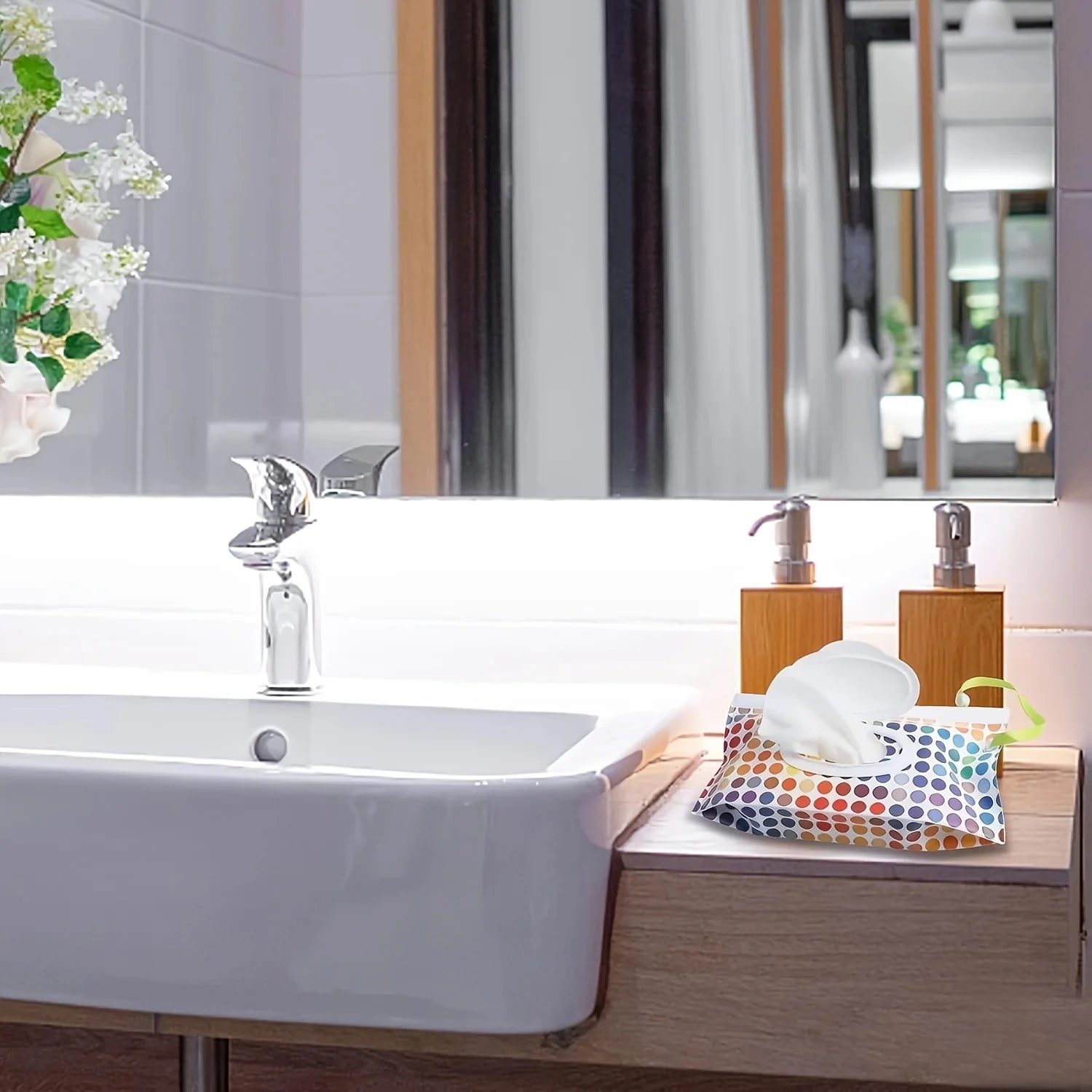 2pcs/set Wipes Containers Reusable Portable Wet Wipe Pouch Wipe Dispenser Container Travel Wet Wipe Holder Thanksgiving Day Gift