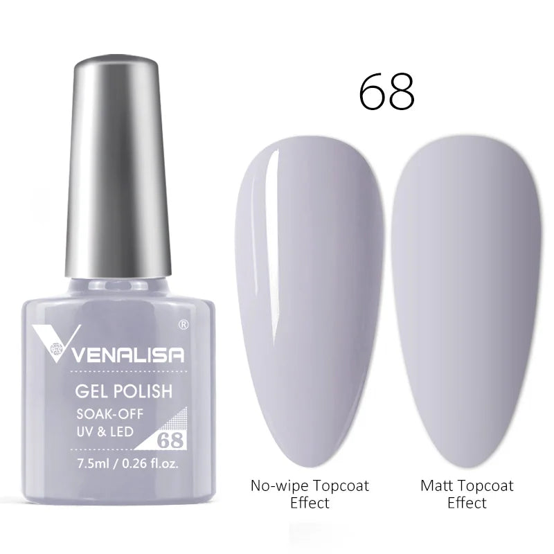 VENALISA Nail Gel Polish Full Coverage Holographic Camouflage Nail Varnish Manicure Lacquer Polish Soak Off UV LED Lacquer 7.5ML
