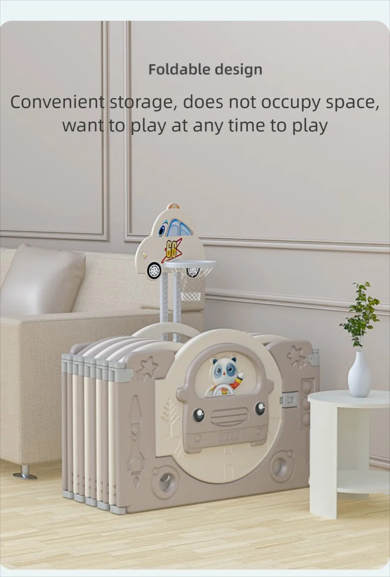 Baby Playpen with basketball hoop Baby playground activities for baby corral for baby Park Safety Fence Baby cot children's playground for baby children's parks ,Collapsible baby playard Large Baby Playard for babies and todd