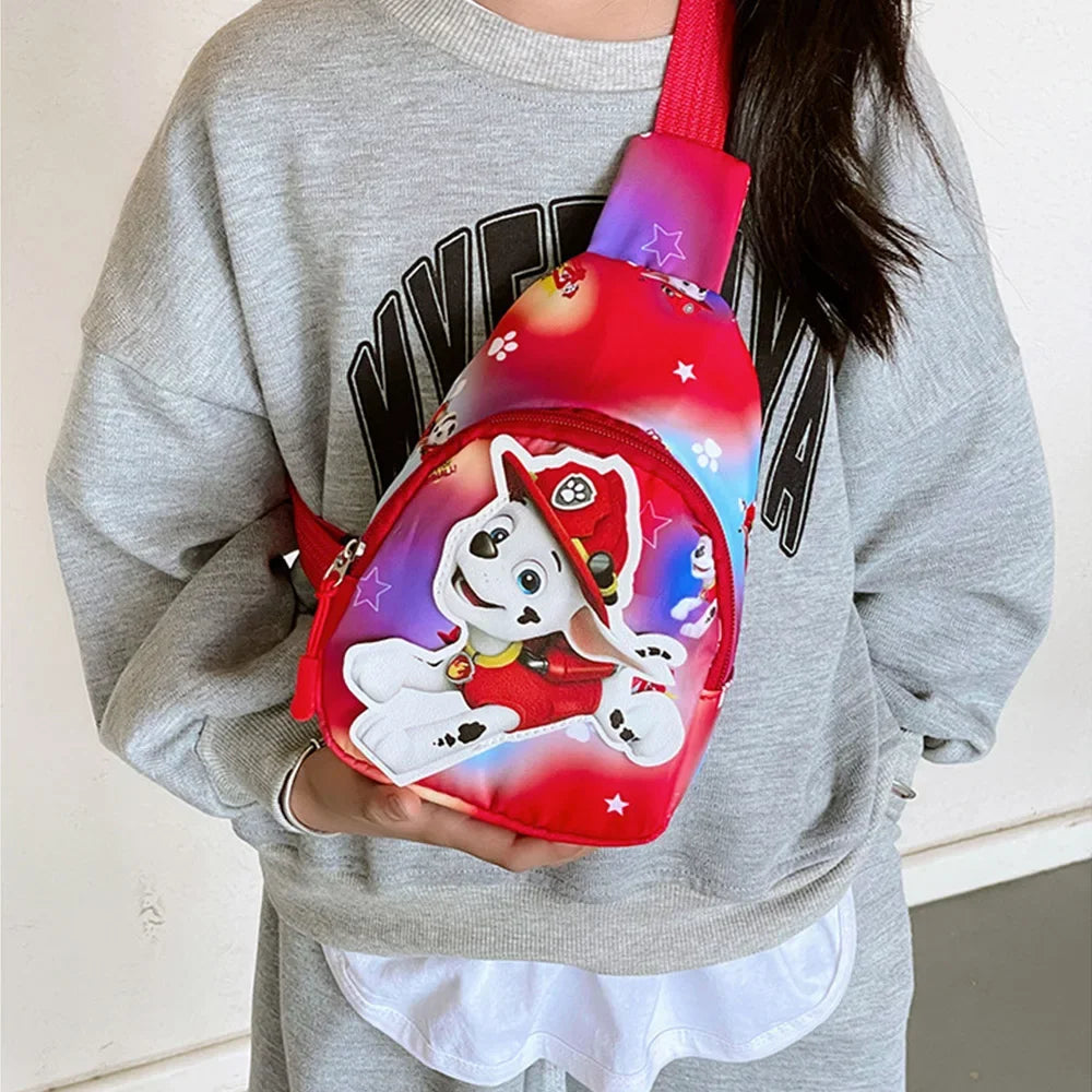 Paw Patrol Kawaii Children's Chest Bag Cute Cartoon Crossbody Bag Fashion Travel Satchel Portable Handbags Purse Backpacks Gifts