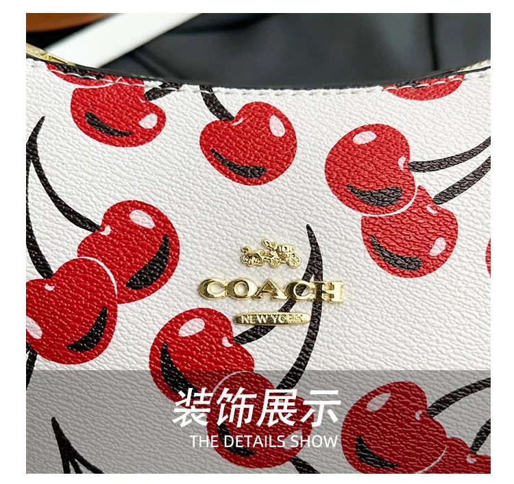 2025 Latest! Modern Vintage Cherry Crossbody - Mahjong - Style Chain Bag, Shoulder/Underarm Design, Women's Light Luxury