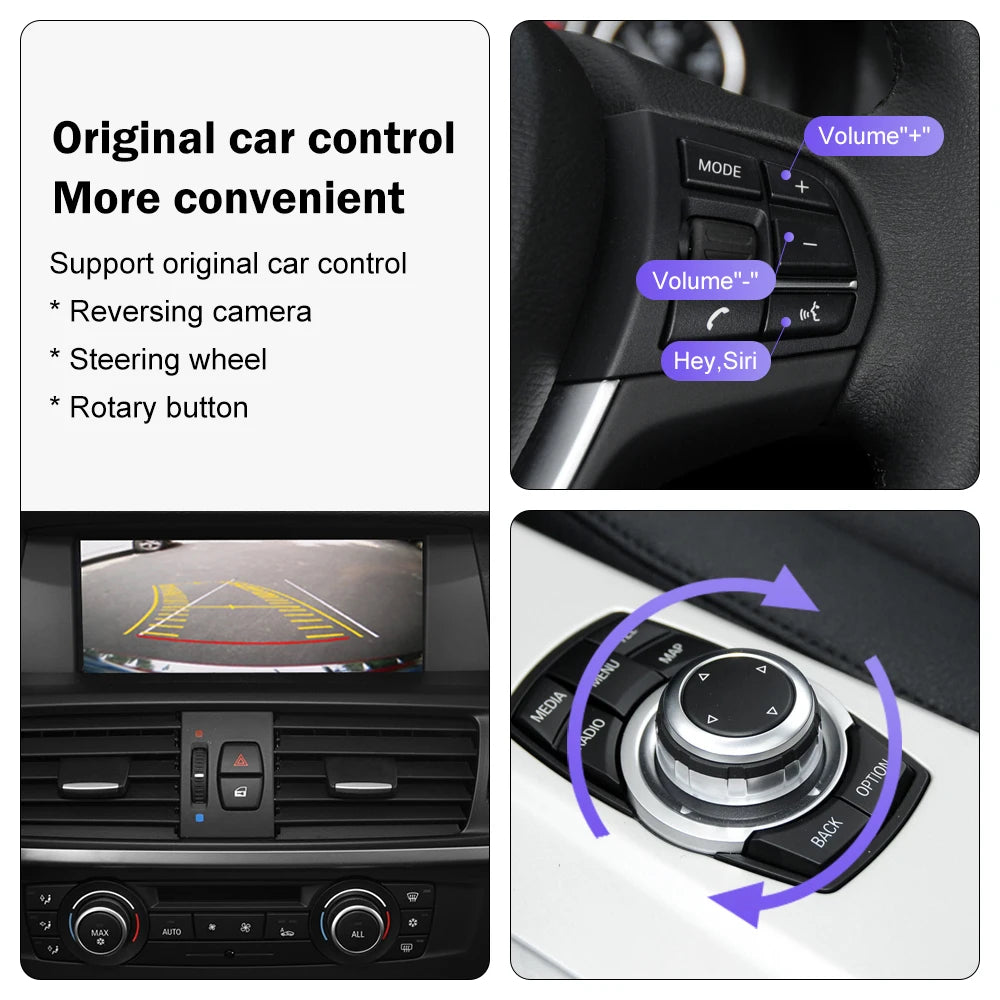 Road Top Wireless CarPlay for BMW X3 F25 G01 X4 F26 CIC,NBT,EVO System 2011-2020, with Android Mirror Link AirPlay Carplay Kits